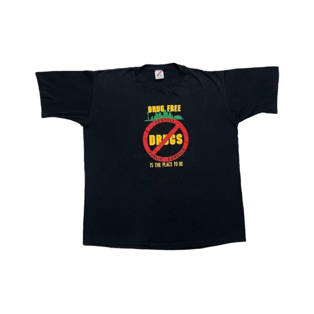 Vintage Seattle Drug Free T-Shirt